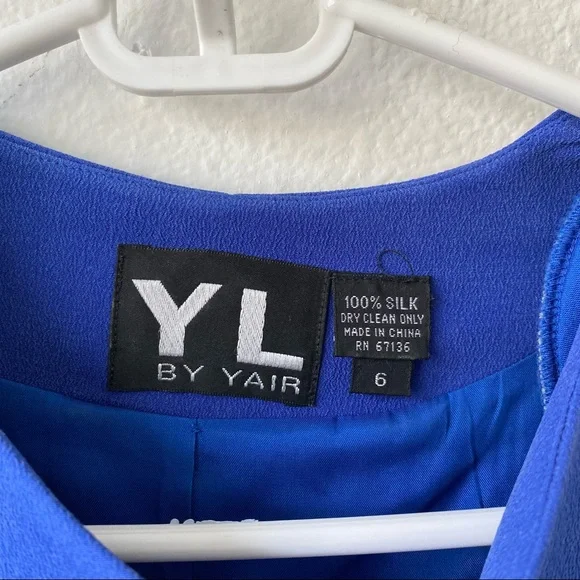 Vintage Silk Blue Dress - Picture 4 of 11